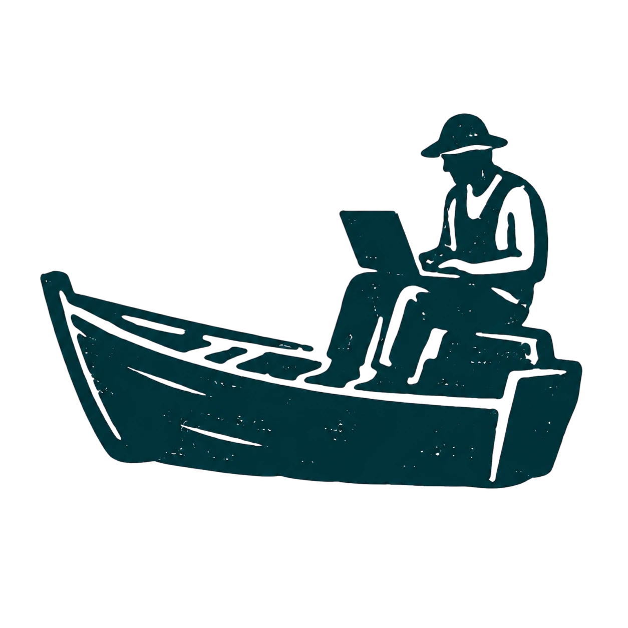 Laptop on a boat representing on-the-go website management