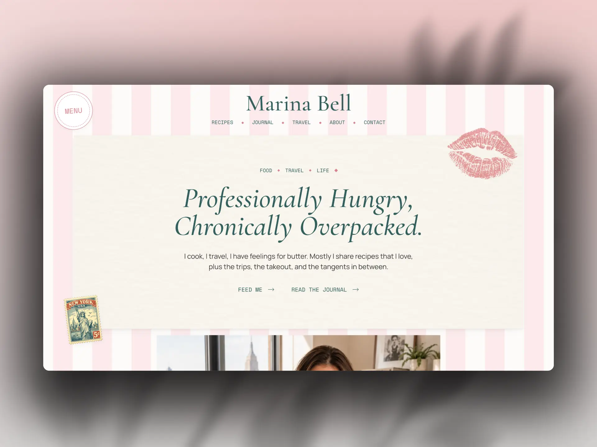 Custom content creator website design by Fire Island Design